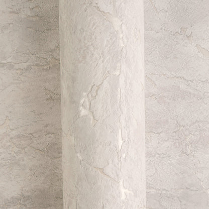 Mustertapete Antik-Putz Hellgrau-Beige - 10,05 m x 0,53 m