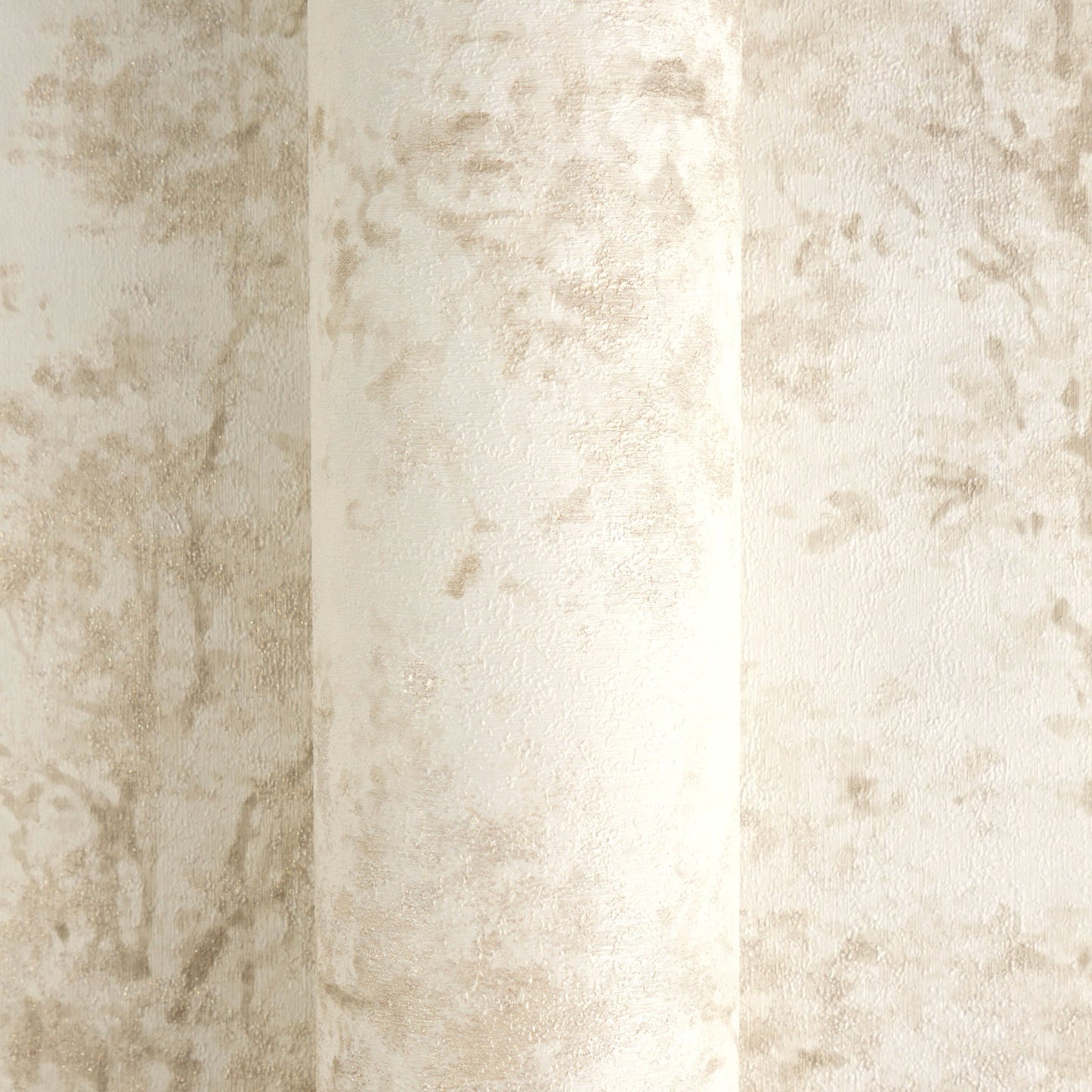 Mustertapete Baum-Silhouette Creme-Beige - 10,05 m x 0,53 m