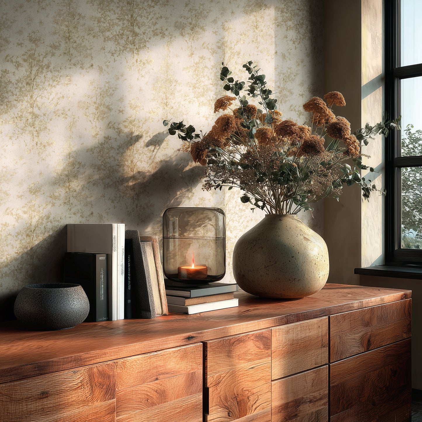 Livingwalls Vibes & Styles Astrid - Whispering Woods Bäume Beige Creme - 10,05 m x 0,53 m
