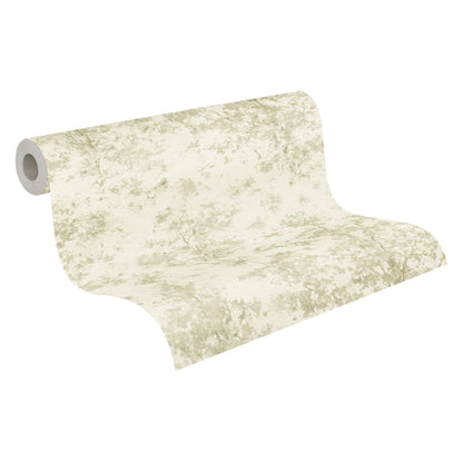 Mustertapete Baum-Silhouette Salbeibeige - 10,05 m x 0,53 m