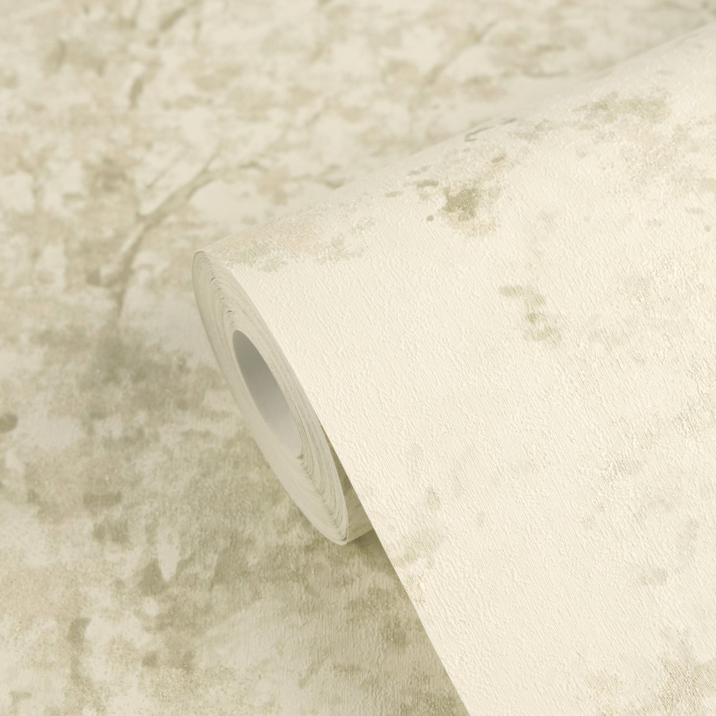 Mustertapete Baum-Silhouette Salbeibeige - 10,05 m x 0,53 m