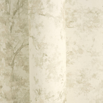 Mustertapete Baum-Silhouette Salbeibeige - 10,05 m x 0,53 m