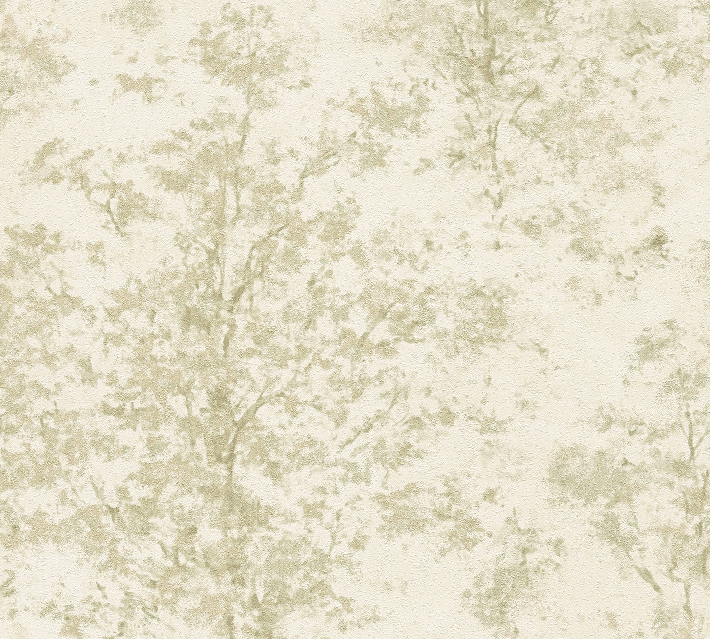 Livingwalls Vibes & Styles Astrid - Whispering Woods Bäume Creme Grün - 10,05 m x 0,53 m