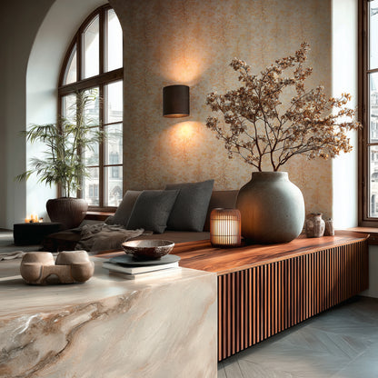 Livingwalls Vibes & Styles Astrid - Whispering Woods Bäume Beige Grau - 10,05 m x 0,53 m