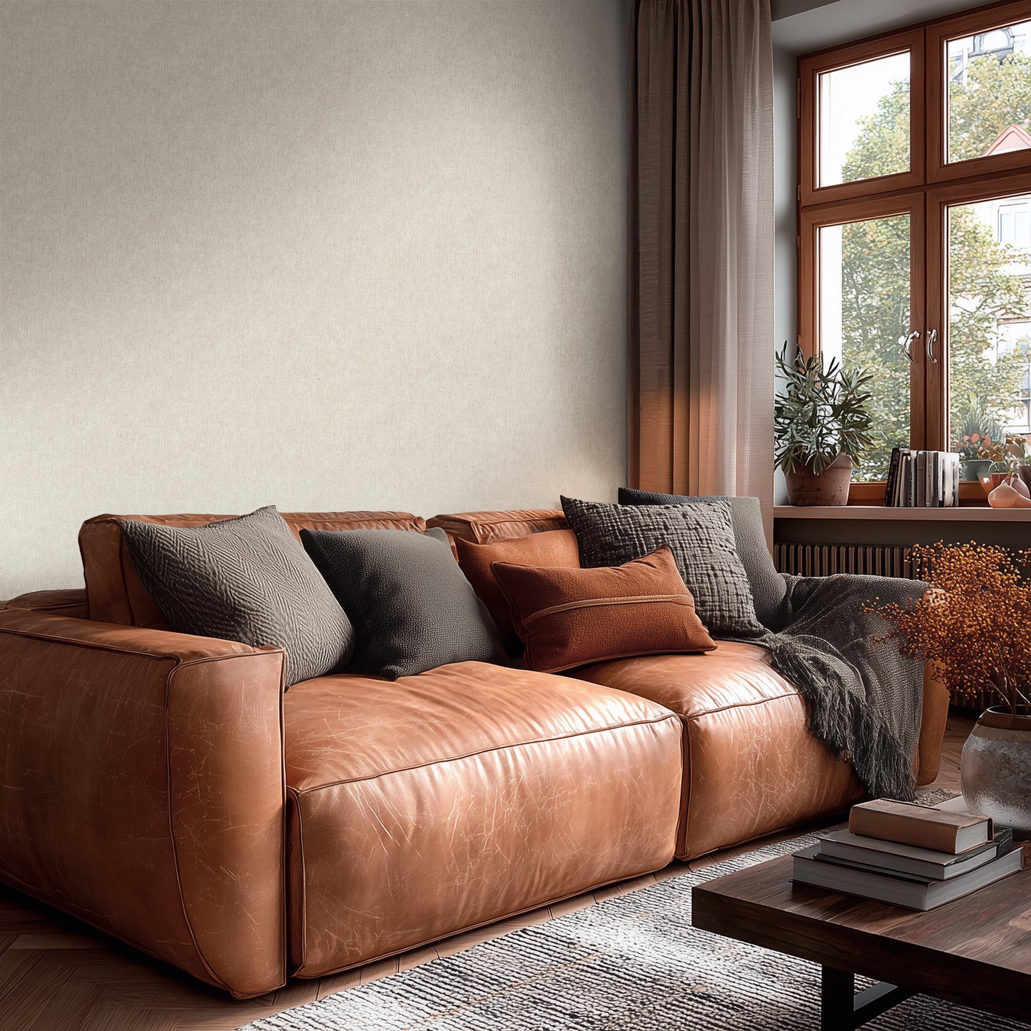 Livingwalls Vibes & Styles  Strukturtapete Creme Metallic - 10,05 m x 0,53 m