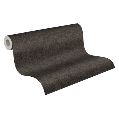 Mustertapete Putz-Optik Anthrazit-Braun - 10,05 m x 0,53 m
