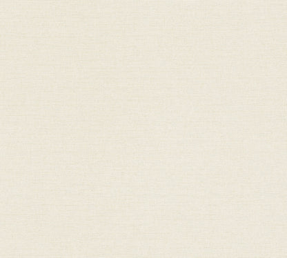 Mustertapete Leinen-Optik Creme-Weiß - 10,05 m x 0,53 m