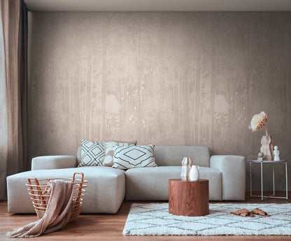 Fototapete Linienmuster Beige - 1,59 m x 2,80 m
