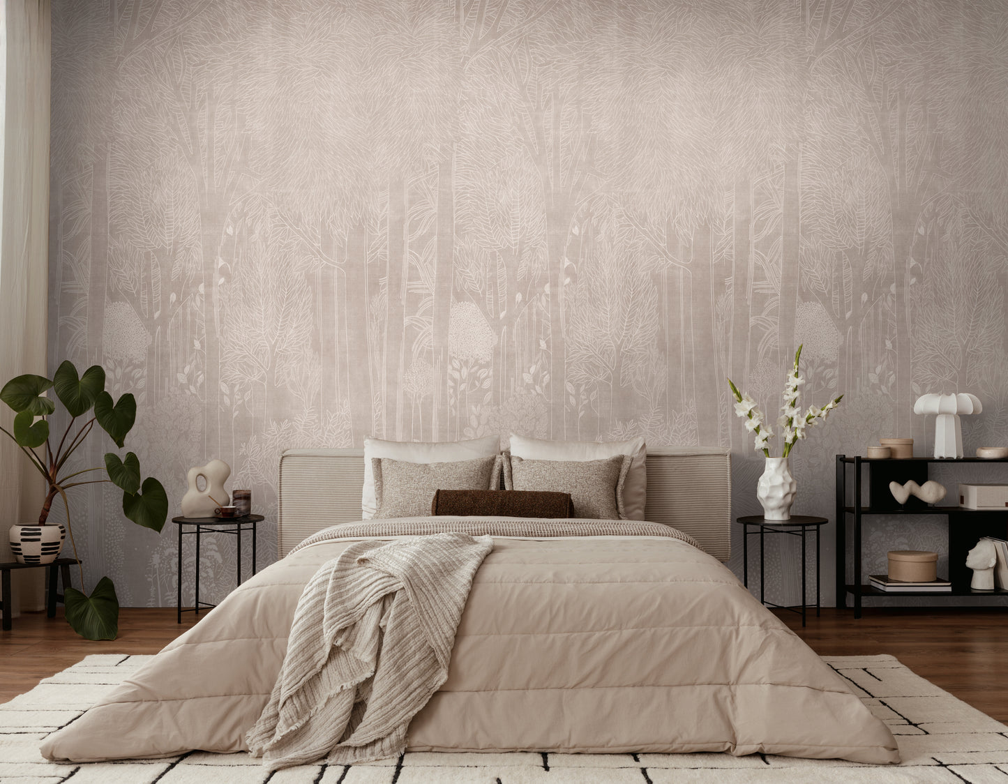 Fototapete Linien Beige - 3,71 m x  2,80 m