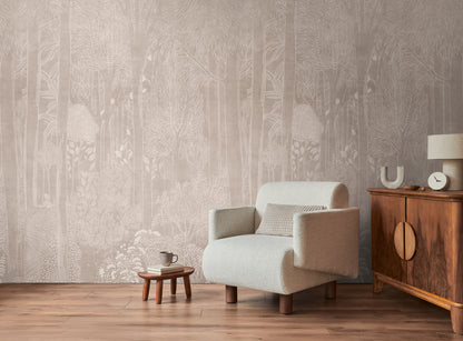 Fototapete Linienmuster Beige - 1,59 m x 2,80 m