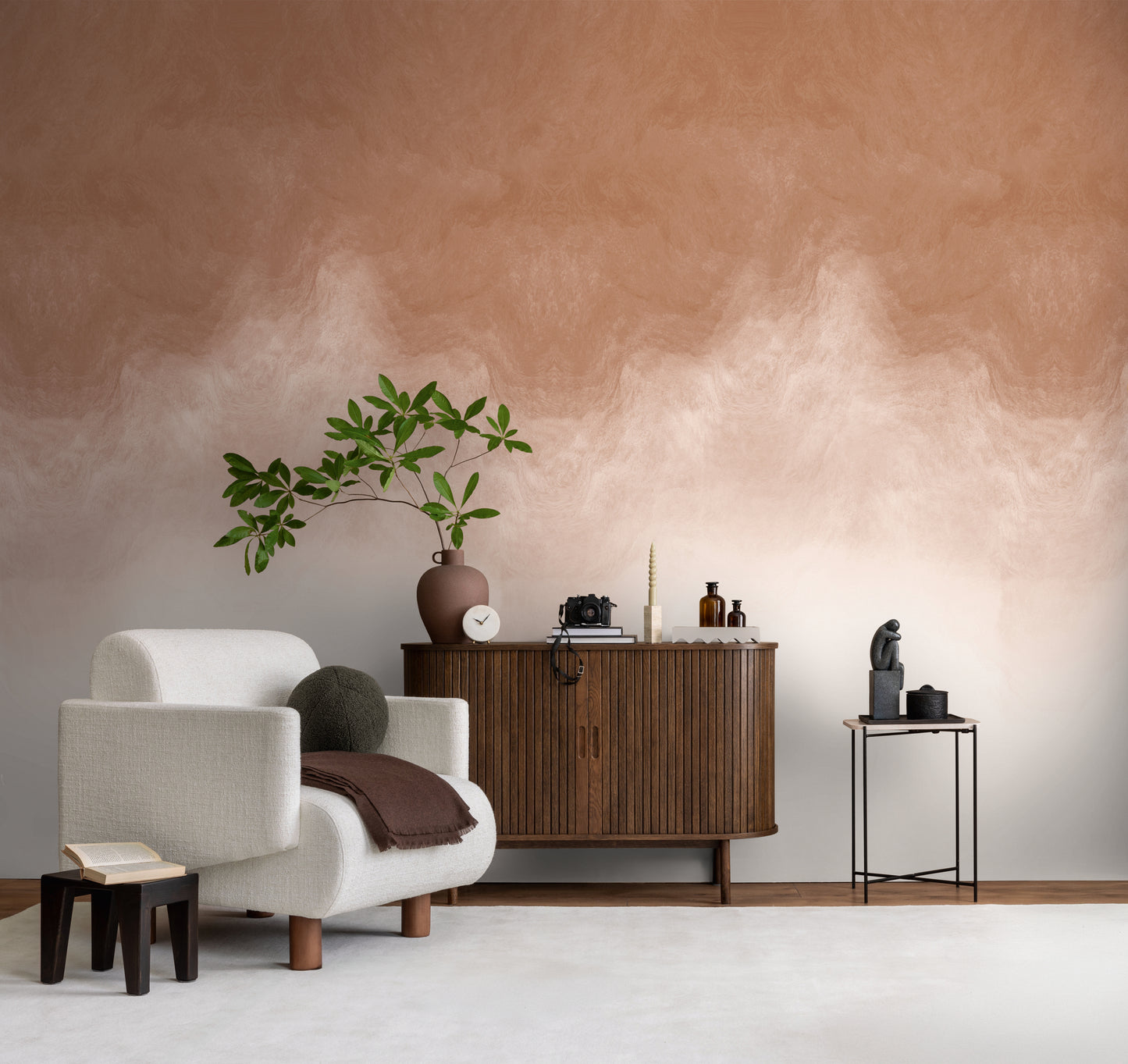 Fototapete Verlauf Braun Beige - 1,59 m x 2,80 m