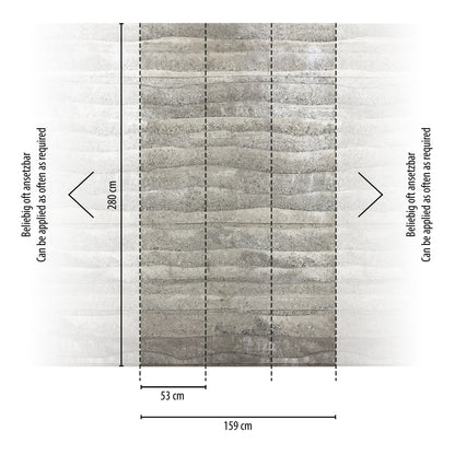 Fototapete Graue Betonwand - 1,59 m x 2,80 m