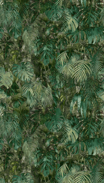 Fototapete Blätter Grün Modern - 1,59 m x 2,80 m