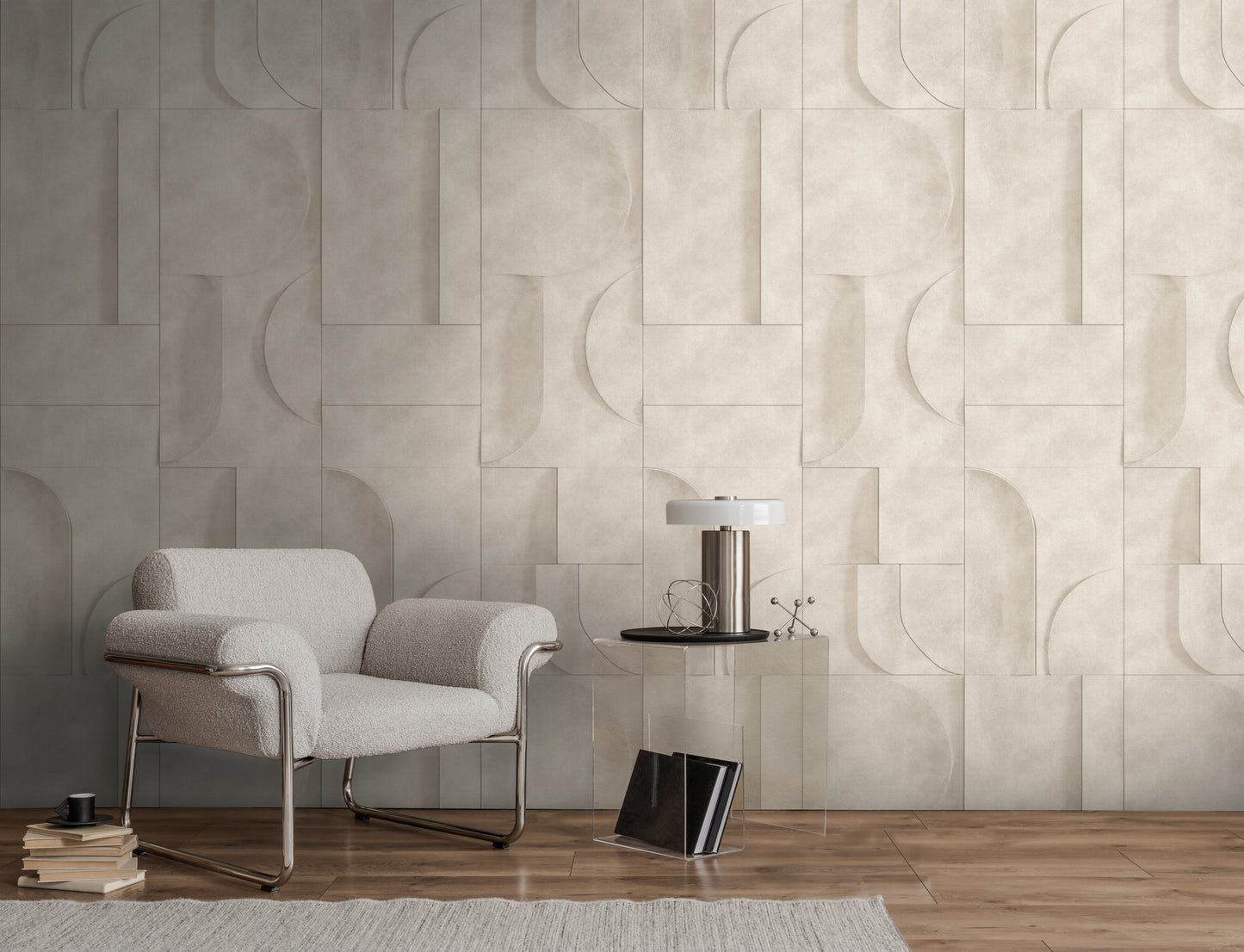 Fototapete Geometrisch Beige - 1,59 m x 2,80 m