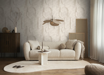 Fototapete Geometrisch Beige - 1,59 m x 2,80 m