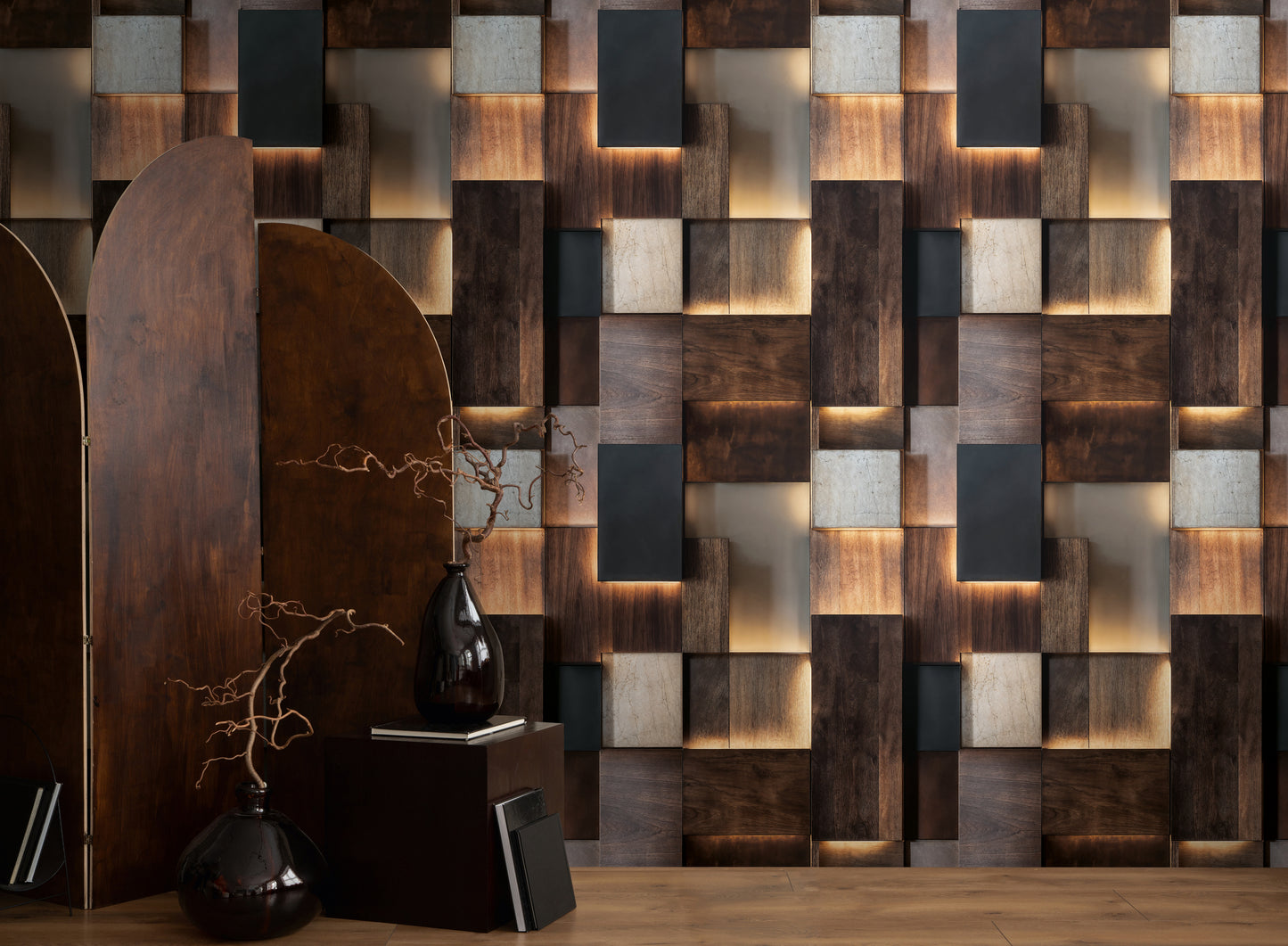 Fototapete Holz Braun - 1,59 m x 2,80 m