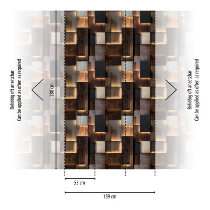 Fototapete Holz Braun - 1,59 m x 2,80 m