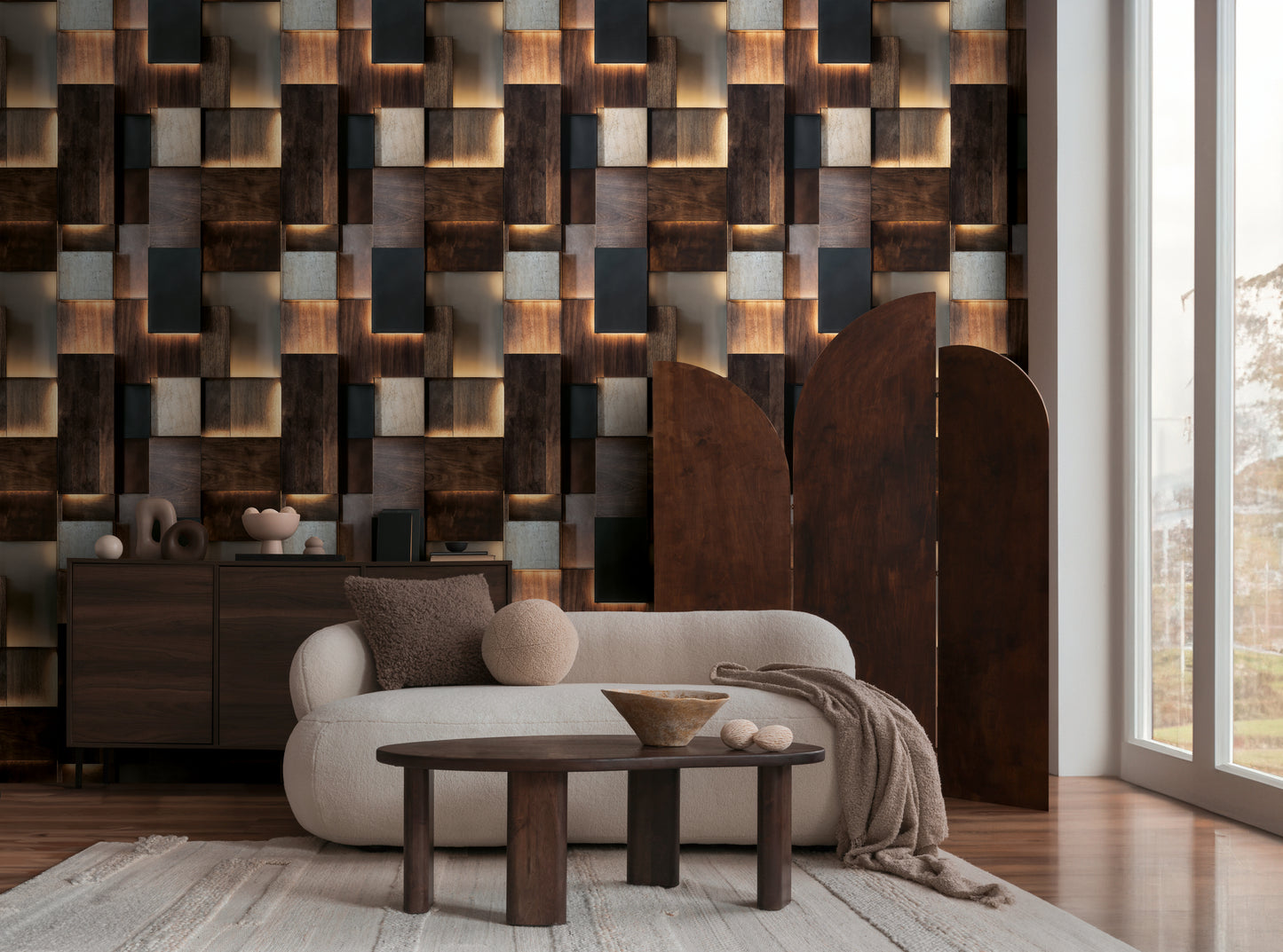 Fototapete Holz Braun - 1,59 m x 2,80 m