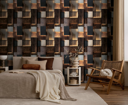 Fototapete Holz Braun - 1,59 m x 2,80 m