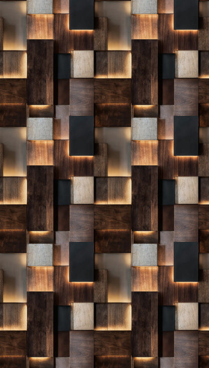 Fototapete Holz Braun - 1,59 m x 2,80 m
