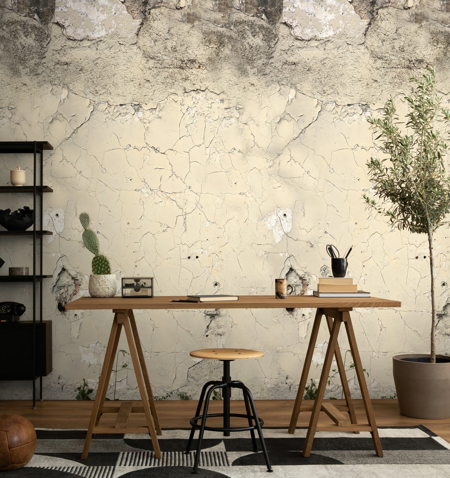 Fototapete Beton Beige - 1,59 m x 2,80 m