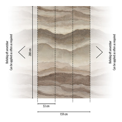 Fototapete Struktur Beige Braun - 1,59 m x 2,80 m