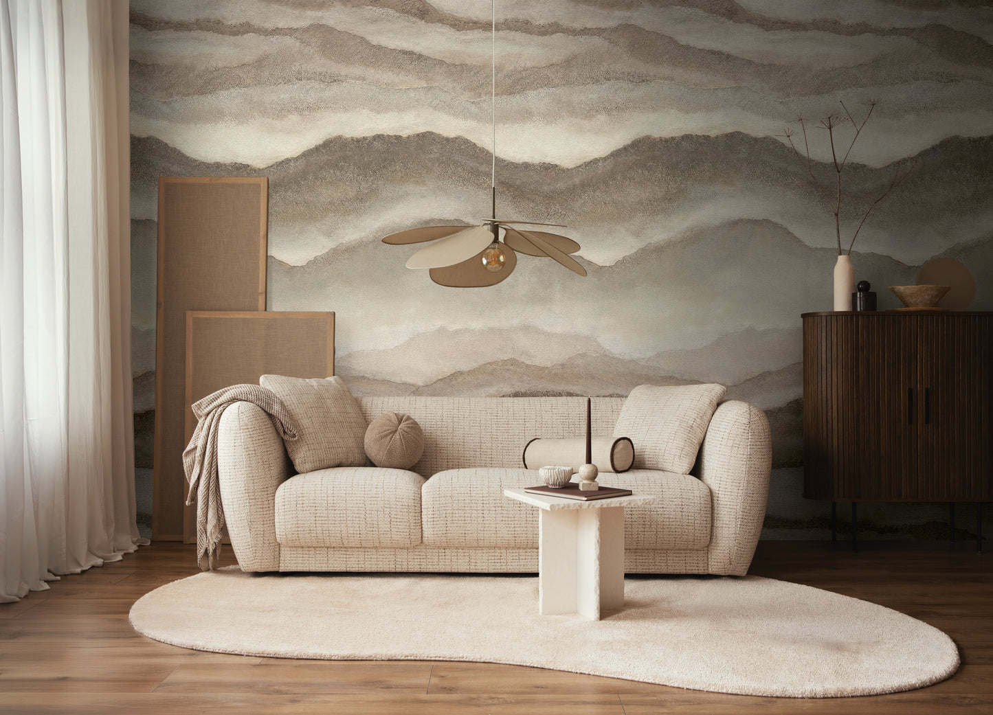 Fototapete Struktur Beige Braun - 1,59 m x 2,80 m