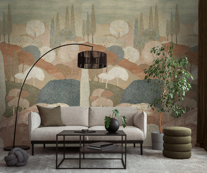 Fototapete Landschaft Beige Terrakotta - 1,59 m x 2,80 m