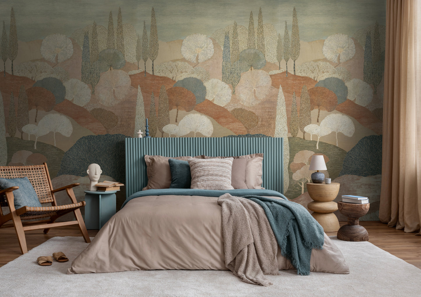 Fototapete Landschaft Beige Terrakotta - 1,59 m x 2,80 m