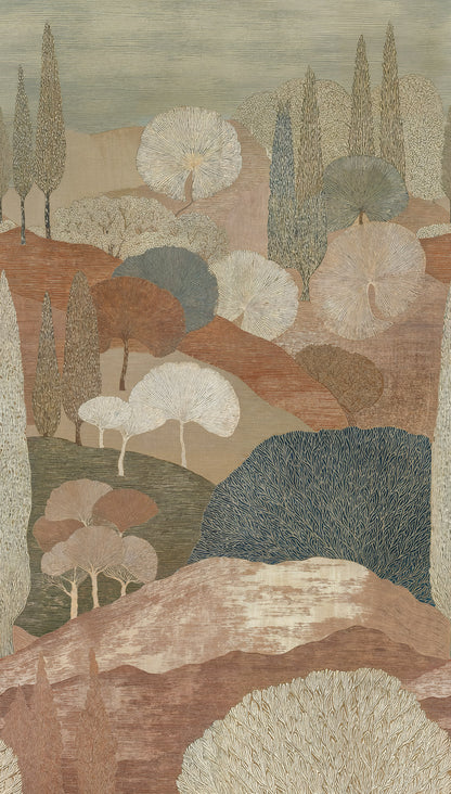 Fototapete Landschaft Beige Terrakotta - 1,59 m x 2,80 m