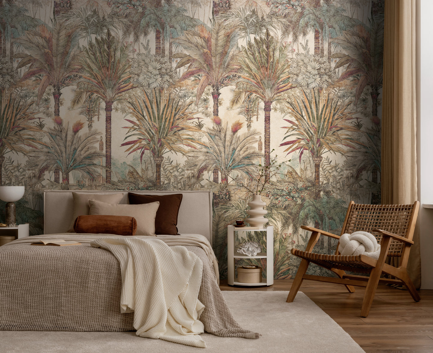 Fototapete Palmen Beige - 1,59 m x 2,80 m