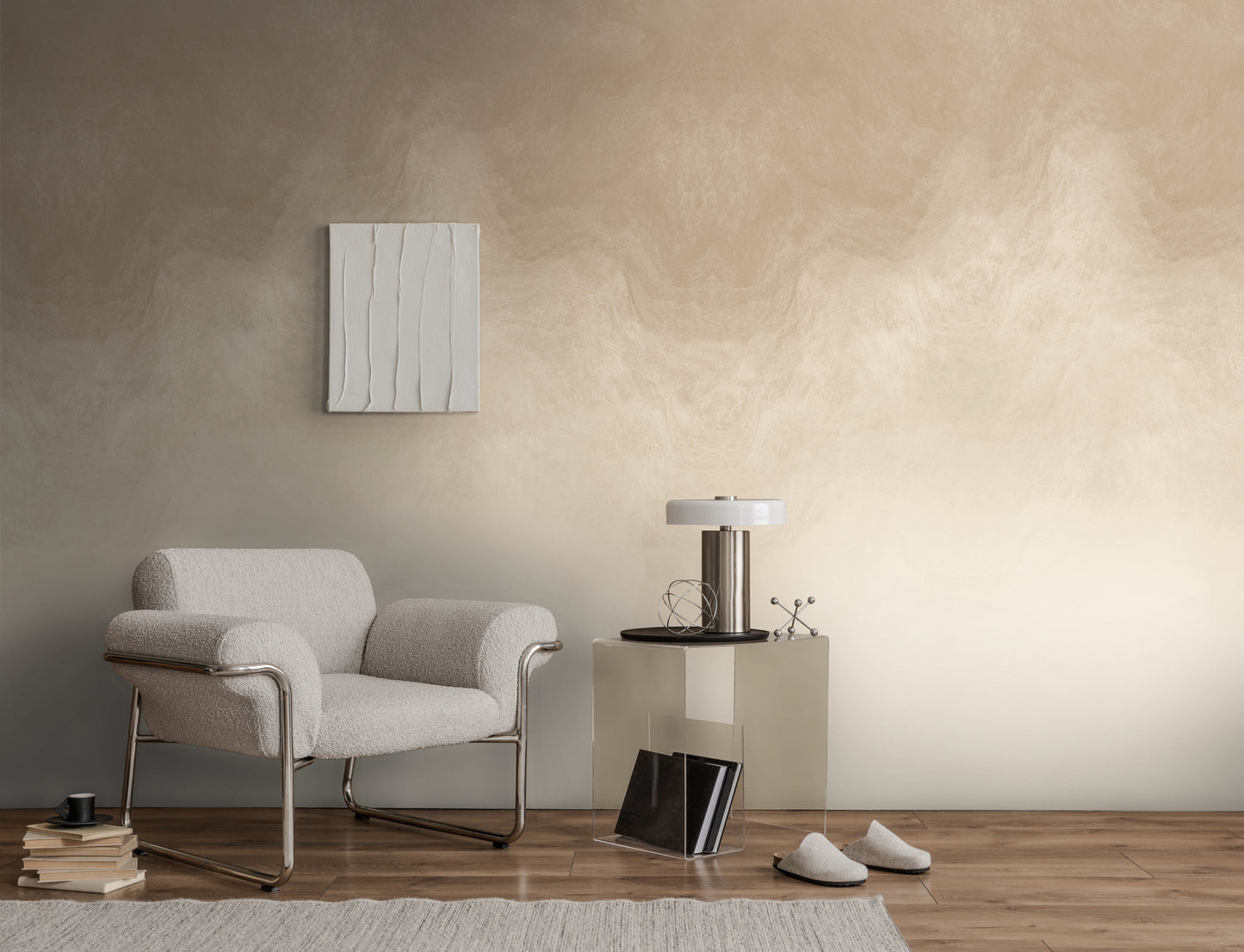 Fototapete Verlauf Beige Braun - 1,59 m x 2,80 m