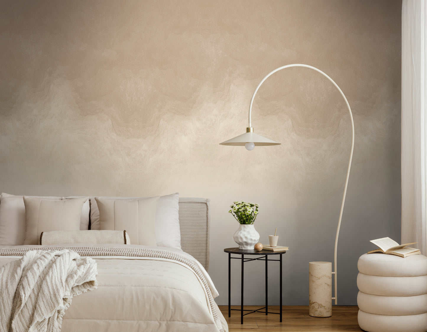 Fototapete Verlauf Beige Braun - 1,59 m x 2,80 m