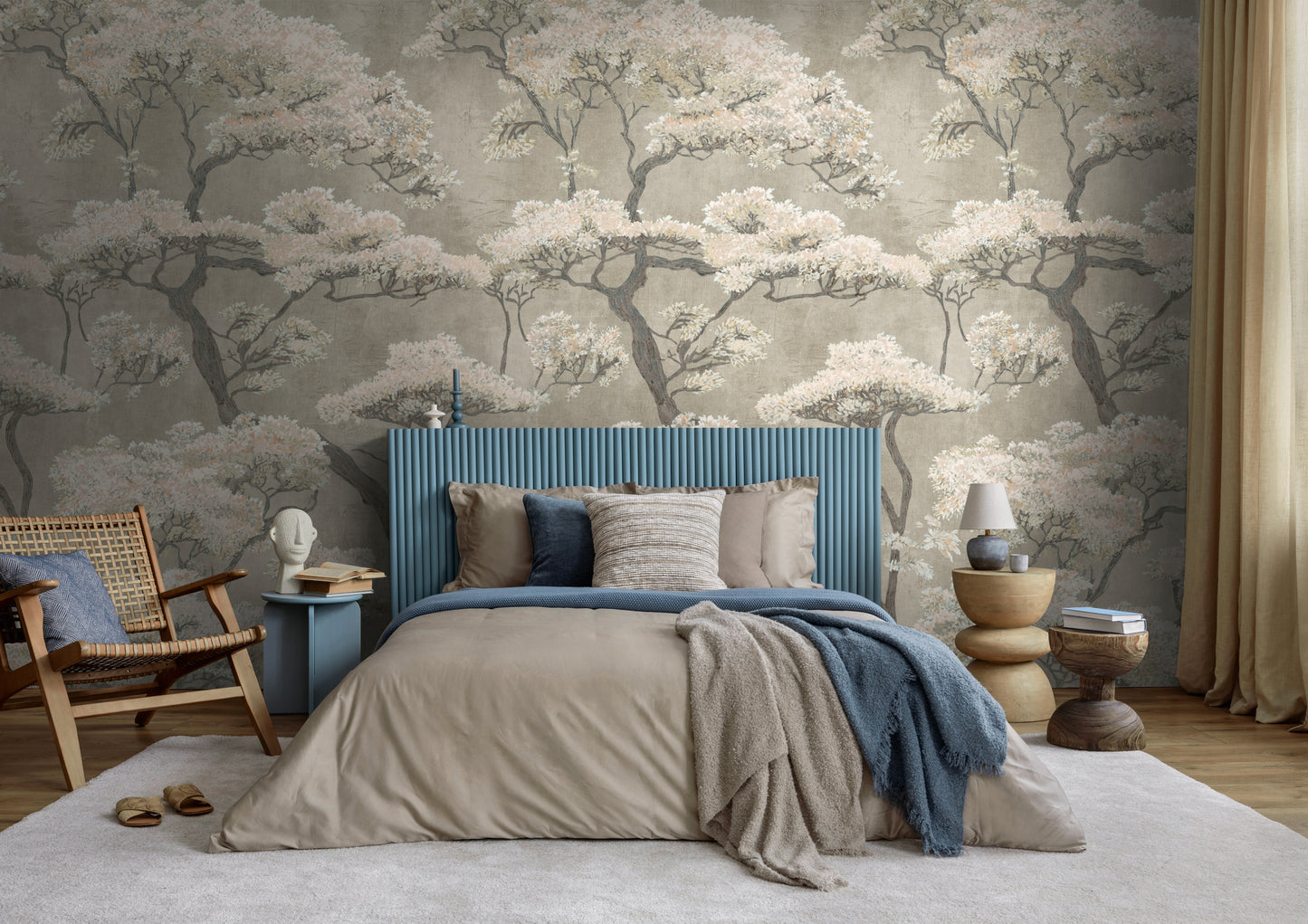 Fototapete Blütenbaum Beige - 1,59 m x 2,80 m