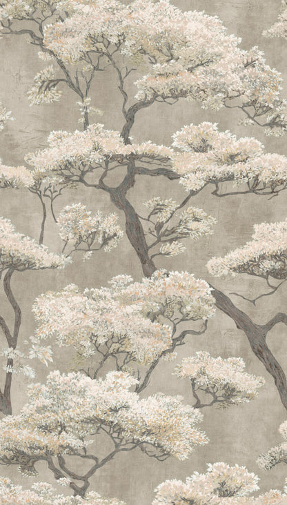 Fototapete Blütenbaum Beige - 1,59 m x 2,80 m