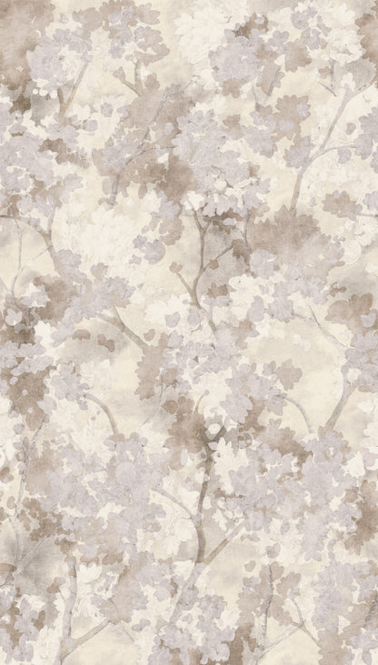 Fototapete Kirschblüten Beige Grau - 1,59 m x 2,80 m