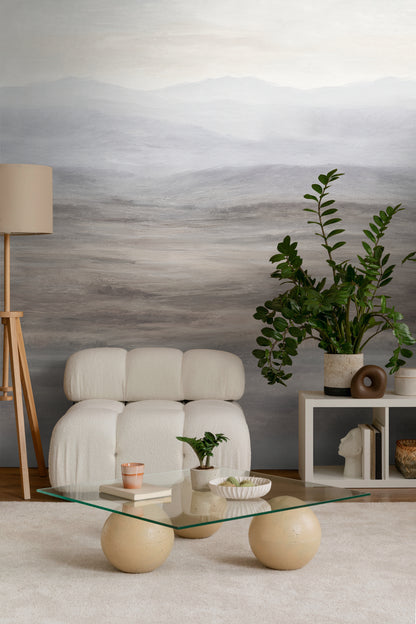 Fototapete Berge Beige Grau - 1,59 m x 2,80 m