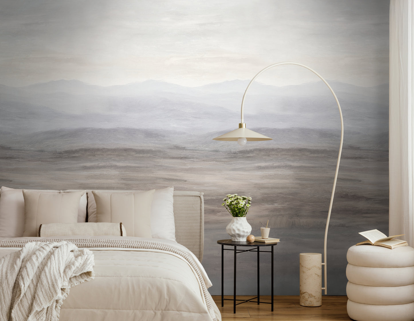Fototapete Berge Beige Grau - 1,59 m x 2,80 m
