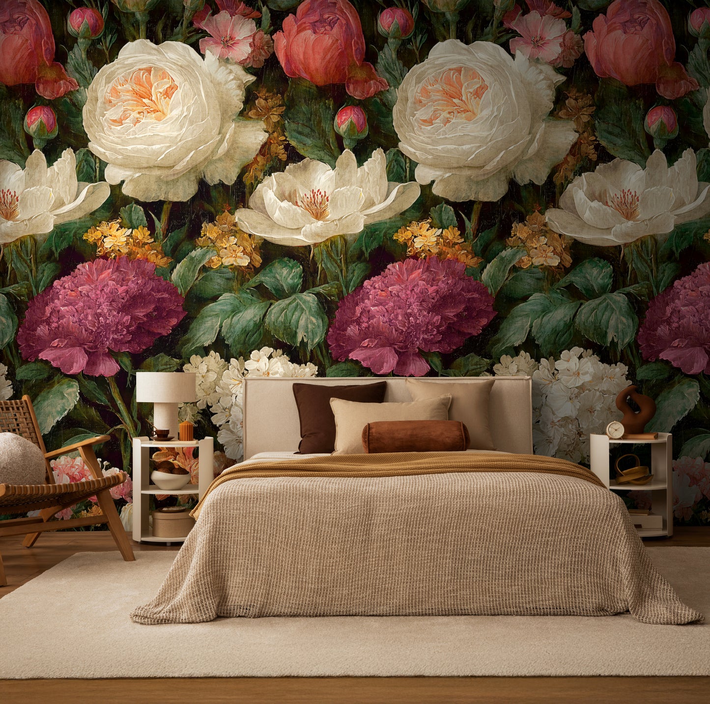 Fototapete Blumen Dunkel - 1,59 m x 2,80 m