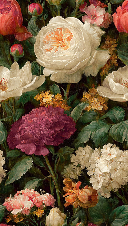 Fototapete Dunkle Blumen - 1,59 m x 2,80 m