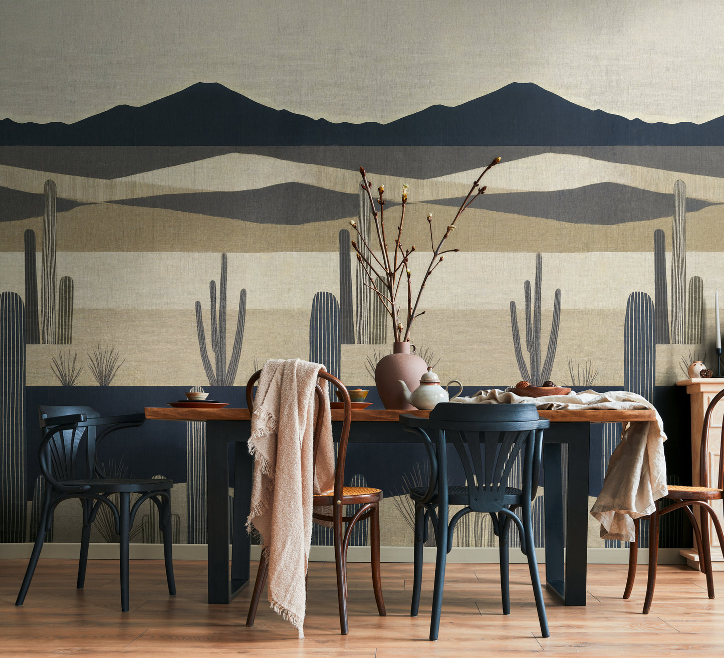 Fototapete Wüste Beige Blau - 1,59 m x 2,80 m