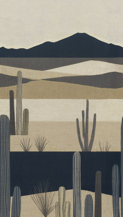 Fototapete Wüste Beige Blau - 1,59 m x 2,80 m