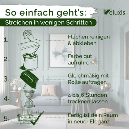 Schritten Veluxis Wandfarbe Emerald Green