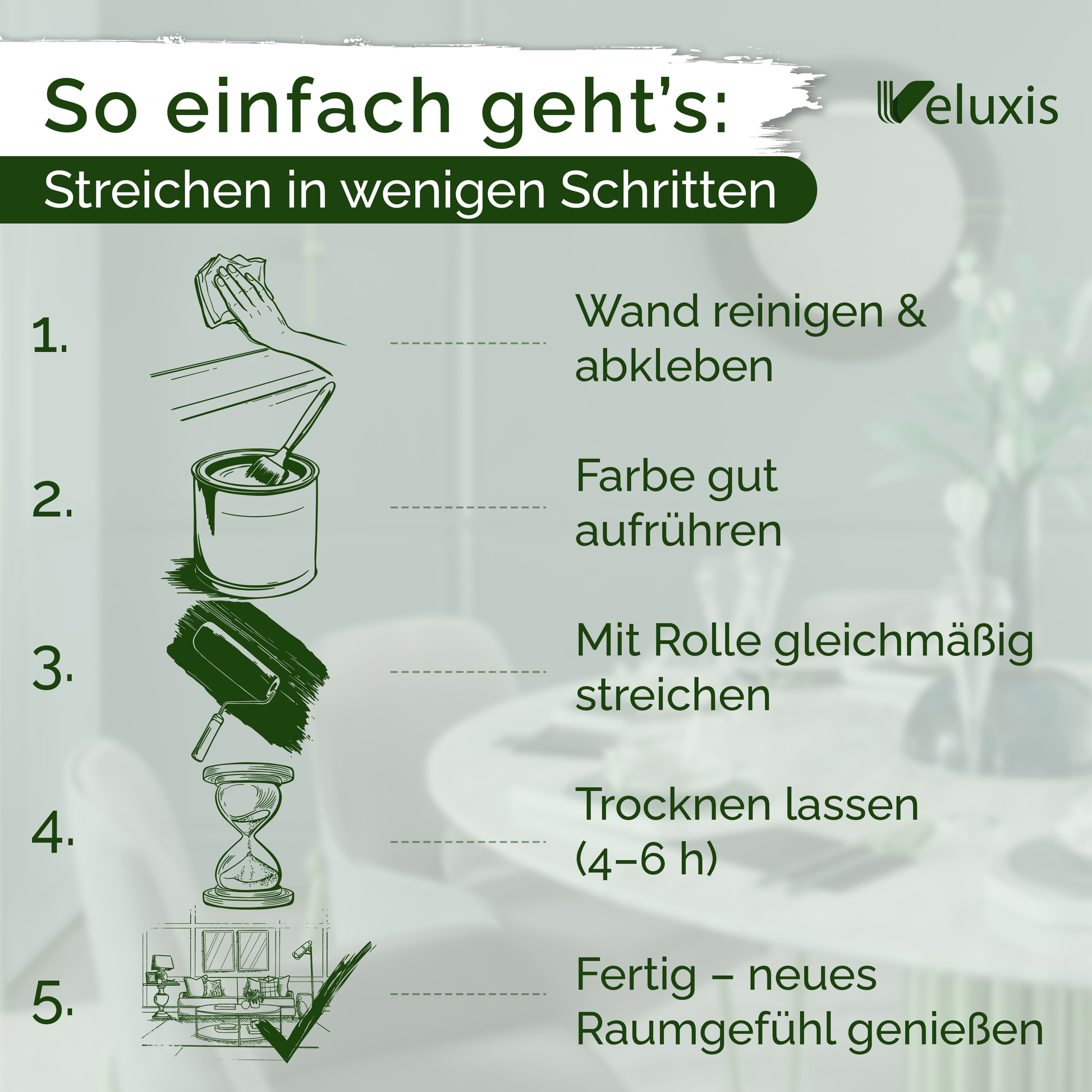 Wandfarbe Green Grape – Made in Germany Veluxis®