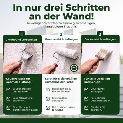 Fassadenfarbe Weiß Strong+ - Silikon-Fassadenfarbe weiß matt, ca. 60m²
