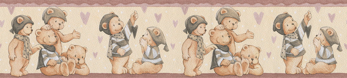 Only Borders 10 Dekobordüre selbstklebend Beige Braun Grau 5,00 m x 0,17 m