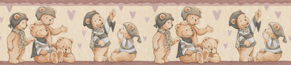 Only Borders 10 Dekobordüre selbstklebend Beige Braun Grau 5,00 m x 0,17 m
