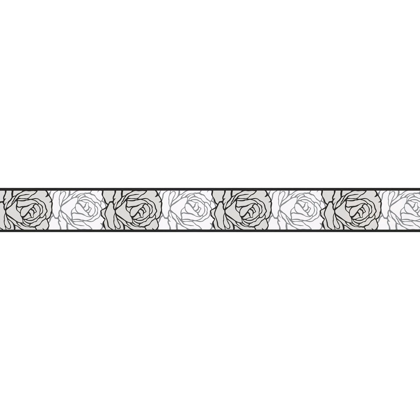 Only Borders 11 Barockbordüre selbstklebend Grau Schwarz Weiß 5 m x 0,05 m