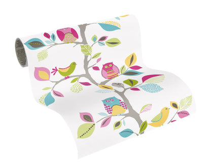 Livingwalls Pop Up Panel selbstklebend mit Tiermotiv Bunt Rosa Weiß 2,50 m x 0,35 m