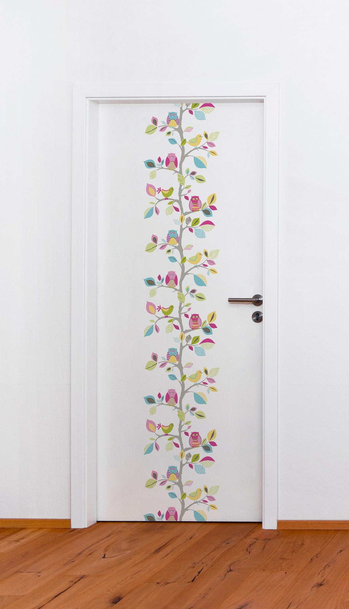Livingwalls Pop Up Panel selbstklebend mit Tiermotiv Bunt Rosa Weiß 2,50 m x 0,35 m